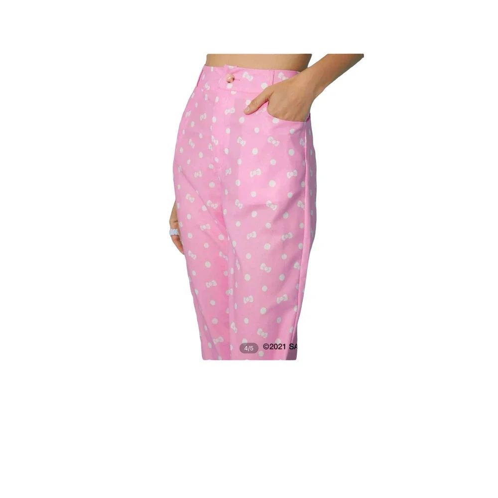 Hello kitty and friends allover bow print high rise pants - Picture 2 of 3